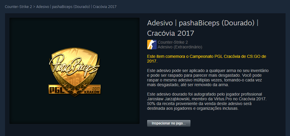 CS2: Veja stickers mais caros do jogo na Steam imagem 2024 12 19 141443574.png