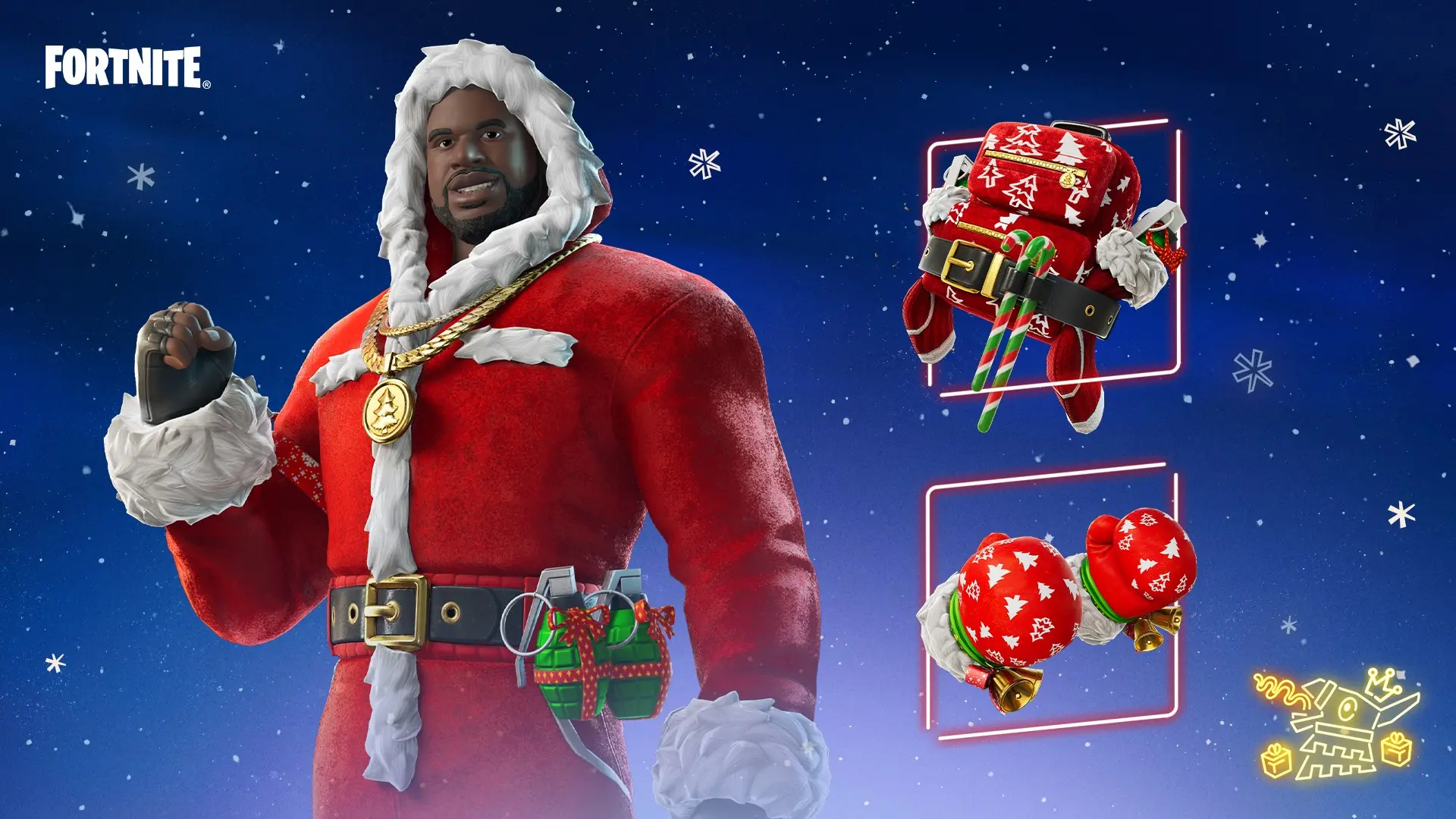 Fortnite: Confira skins de natal que chegaram ao jogo shaq.jpg