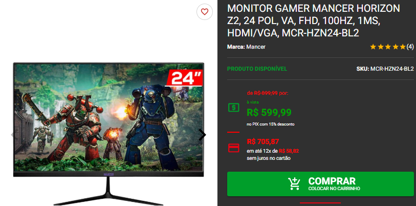 Promoção de Monitores: 3 opções por menos de R$ 1.000 2 Promoção de Monitores: 3 opções por menos de R$ 1.000 Captura de tela 2025 01 07 111110.png