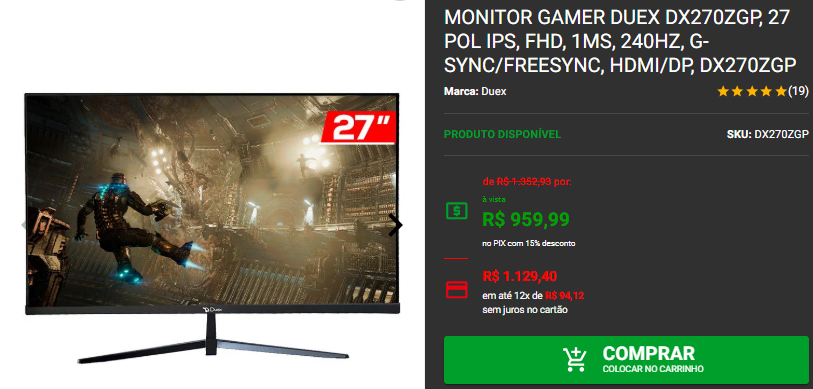 Monitor Gamer: 3 opções em promoção para aproveitar na Pichau 2 Monitor Gamer: 3 opções em promoção para aproveitar na Pichau Captura de tela 2025 01 07 112009.png