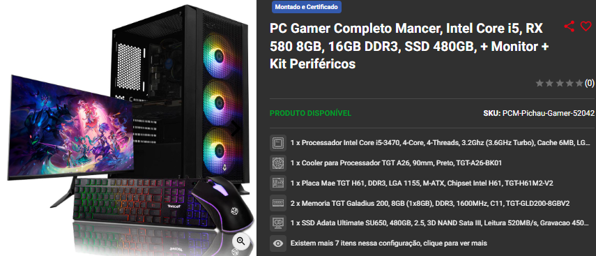 Promoção de PC Gamer: 3 opções de destaque no site da Pichau 2 Promoção de PC Gamer: 3 opções de destaque no site da Pichau Captura de tela 2025 01 07 121447.png