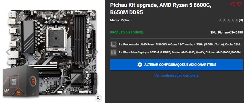 Kit Upgrade em promoção: 3 opções de disponíveis na Pichau 2 Kit Upgrade em promoção: 3 opções de disponíveis na Pichau Captura de tela 2025 01 07 150437.png