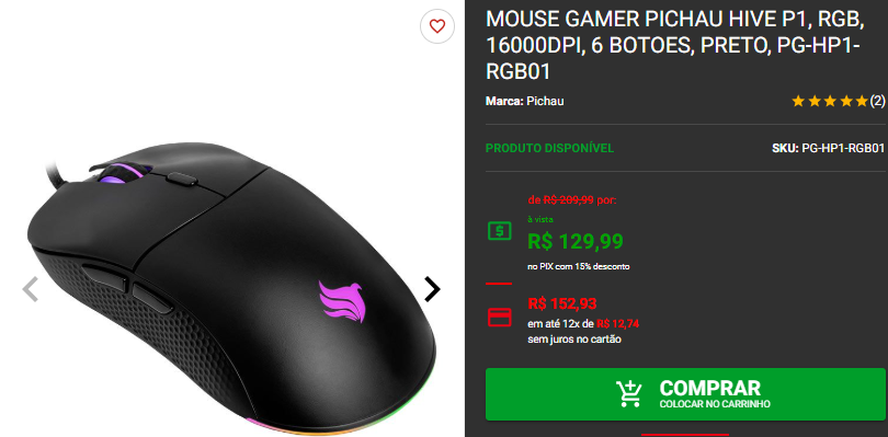 Mouse gamer em promoção: 3 opções por menos de R$ 200 3 Mouse gamer em promoção: 3 opções por menos de R$ 200 Captura de tela 2025 01 08 121248.png