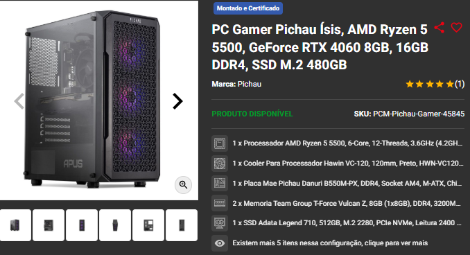 PC Gamer em promoção: 3 opções por menos de R$ 5.000 2 PC Gamer em promoção: 3 opções por menos de R$ 5.000 Captura de tela 2025 01 10 162915.png