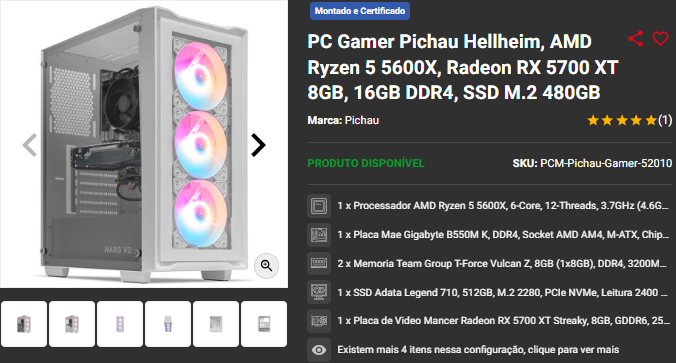 PC Gamer em promoção: 3 opções por menos de R$ 5.000 3 PC Gamer em promoção: 3 opções por menos de R$ 5.000 Captura de tela 2025 01 10 163124.png