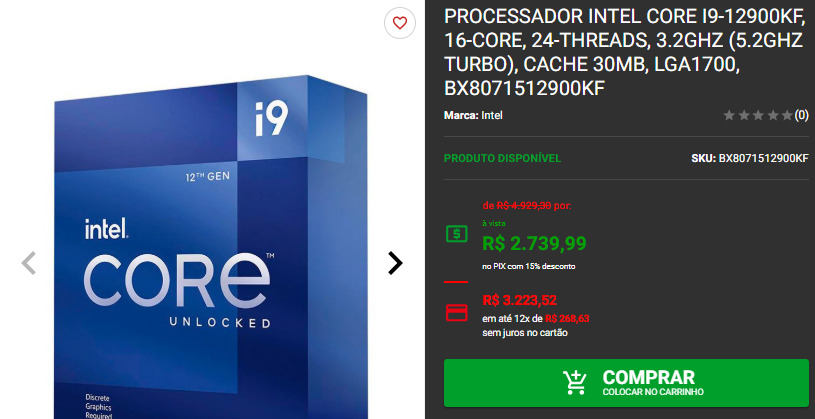 Processador Intel em promoção: 3 opções disponíveis na Pichau Captura de tela 2025 01 10 165453.png