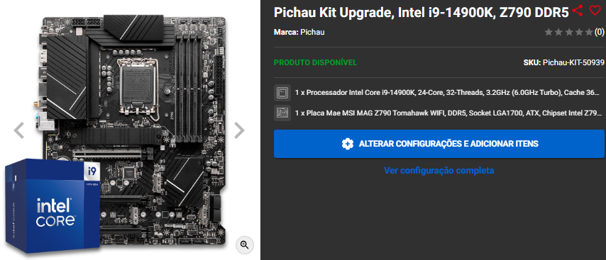 Kit upgrade em promoção: 3 opções disponíveis na Pichau Captura de tela 2025 01 14 171327.png