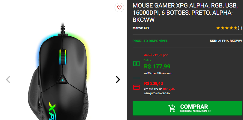 Mouse gamer em promoção: 3 opções intermediárias disponíveis na Pichau Captura de tela 2025 01 14 181240.png