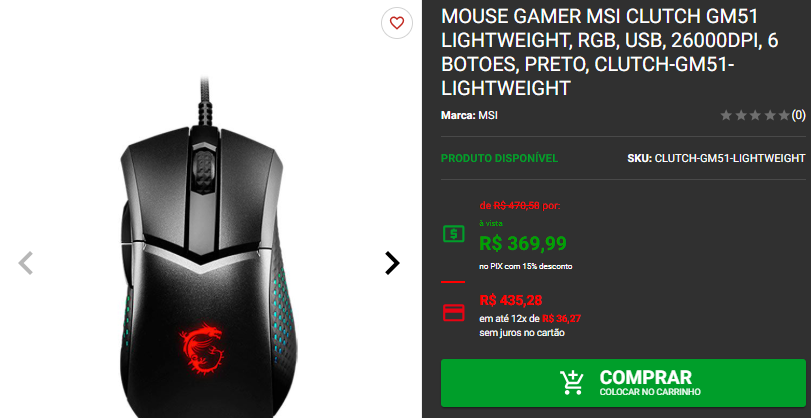 Mouse gamer em promoção: 3 opções intermediárias disponíveis na Pichau Captura de tela 2025 01 14 181930.png