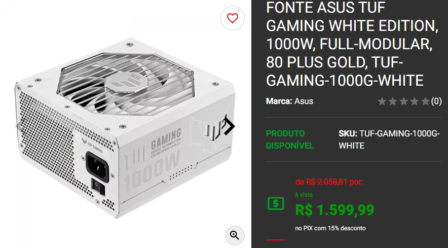 Fonte 80 Plus Gold: 3 opções em promoção no site da Pichau Captura de tela 2025 01 16 142445.png