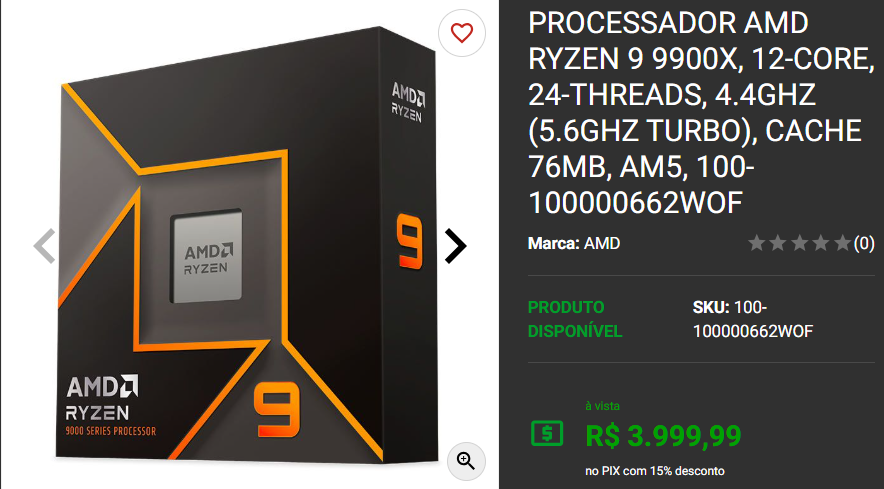 Processador AMD: 3 opções disponíveis no site da Pichau Captura de tela 2025 01 16 153314.png