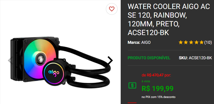 Water Cooler em promoção: 3 opções single-fan na Pichau 2 Water Cooler em promoção: 3 opções single-fan na Pichau Captura de tela 2025 01 17 171449.png