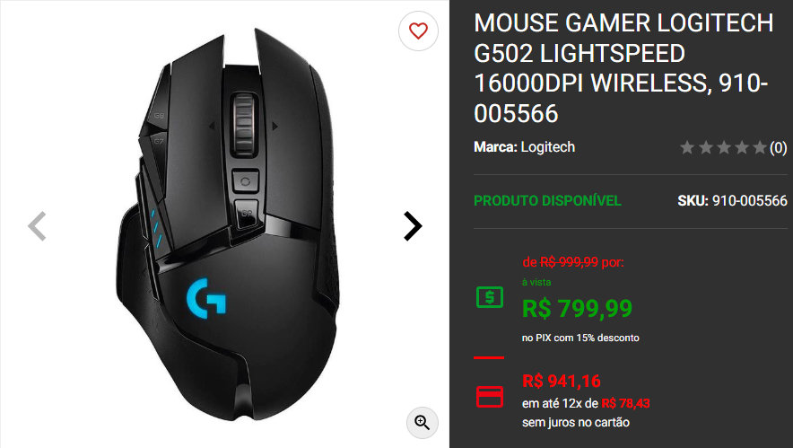 Mouse gamer: 3 opções em promoção na Pichau Captura de tela 2025 01 20 133704.png