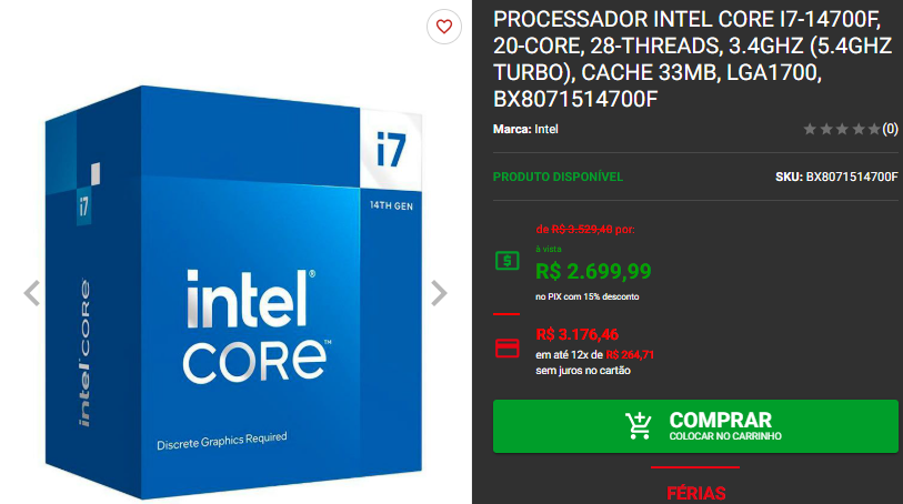 Processador intel em promoção: 3 opções de diferentes categorias na Pichau 4 Processador intel em promoção: 3 opções de diferentes categorias na Pichau Captura de tela 2025 01 21 161255.png