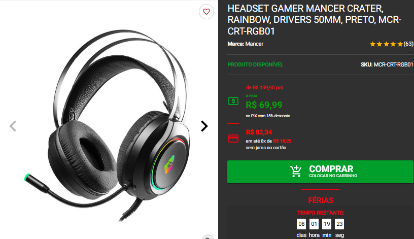 Headset por até R$100: 3 opções de entrada na Pichau Captura de tela 2025 01 23 154043.png