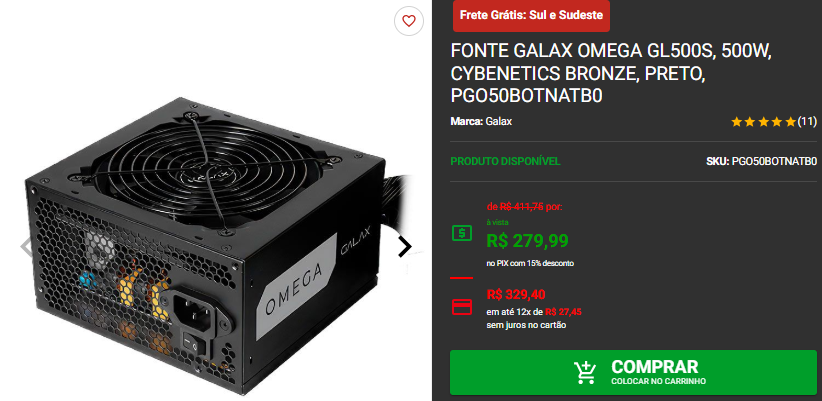 Fonte Gamer: 3 opções disponíveis por menos de R$ 300 Captura de tela 2025 01 23 161952.png