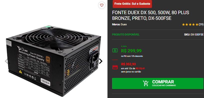 Fonte Gamer: 3 opções disponíveis por menos de R$ 300 Captura de tela 2025 01 23 162329.png