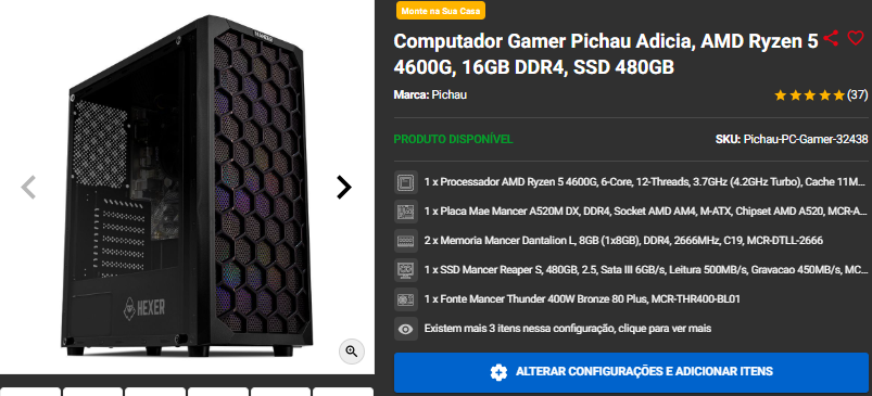 PC Gamer em promoção: 3 opções de entrada com GPU integrada 2 PC Gamer em promoção: 3 opções de entrada com GPU integrada Captura de tela 2025 01 27 161403.png
