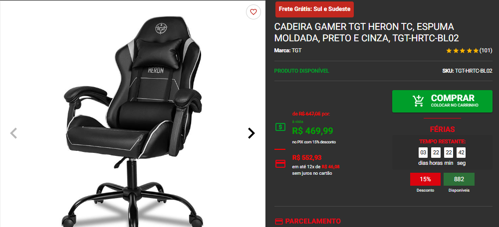 Cadeira gamer: 3 opções custo-benefício disponíveis na Pichau Captura de tela 2025 01 27 183721.png