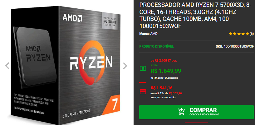 Processador AMD: 3 opções em promoção no site da Pichau 3 Processador AMD: 3 opções em promoção no site da Pichau Captura de tela 2025 01 28 153740.png