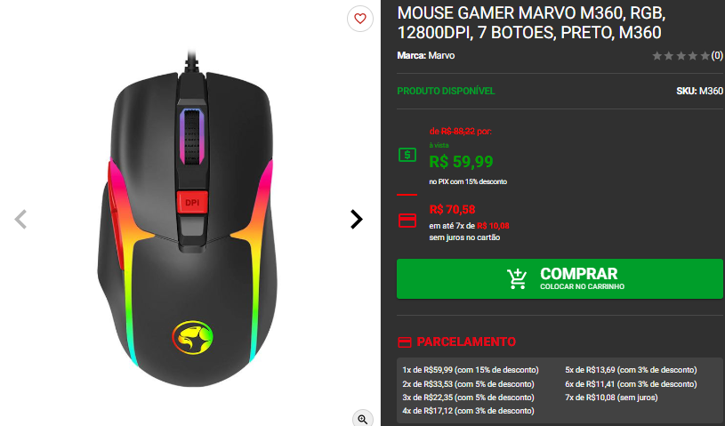 Mouse Gamer: 3 mouses gamers de diferentes características Captura de tela 2025 01 28 185457.png
