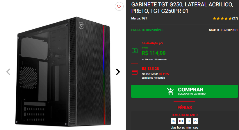 Gabinete Office: 3 opções por menos de R$150 disponíveis na Pichau 2 Gabinete Office: 3 opções por menos de R$150 disponíveis na Pichau Captura de tela 2025 01 29 132239.png