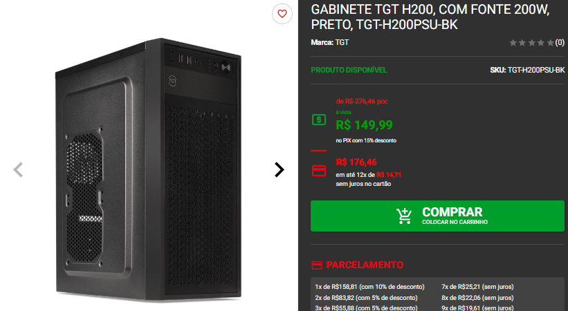 Gabinete Office: 3 opções por menos de R$150 disponíveis na Pichau 3 Gabinete Office: 3 opções por menos de R$150 disponíveis na Pichau Captura de tela 2025 01 29 132551.png