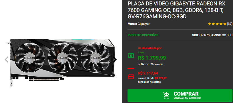 AMD Radeon: 3 opções com 8GB disponíveis em promoção na Pichau 4 AMD Radeon: 3 opções com 8GB disponíveis em promoção na Pichau Captura de tela 2025 01 29 134242.png