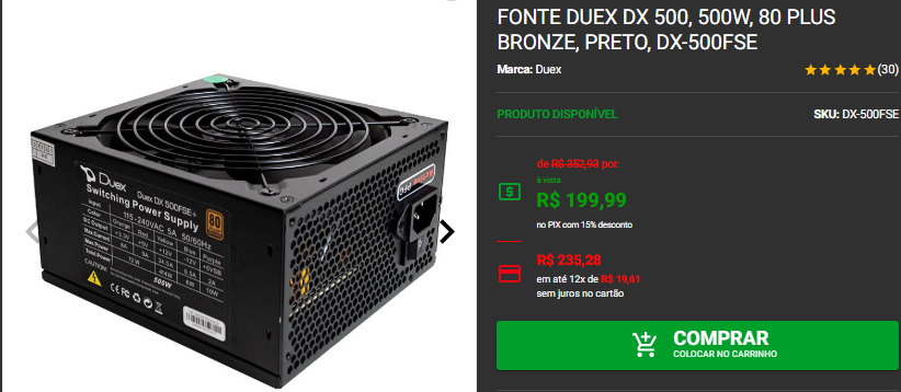 Fonte Gamer: 3 opções custo-benefício disponíveis na Pichau 2 Fonte Gamer: 3 opções custo-benefício disponíveis na Pichau Captura de tela 2025 01 29 144534.png