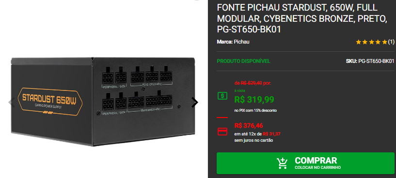 Fonte Gamer: 3 opções custo-benefício disponíveis na Pichau 3 Fonte Gamer: 3 opções custo-benefício disponíveis na Pichau Captura de tela 2025 01 29 145515.png