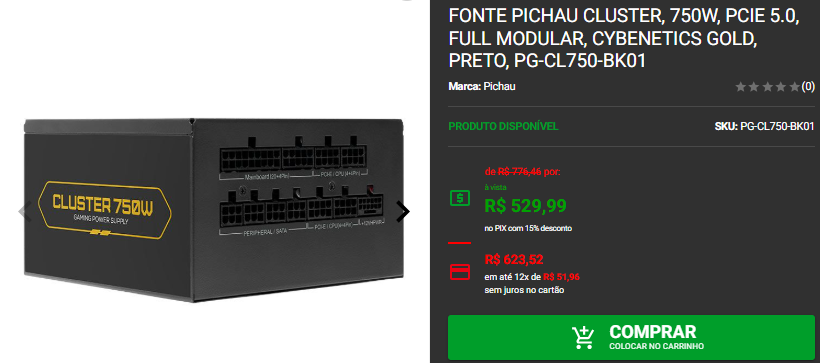 Fonte Gamer: 3 opções custo-benefício disponíveis na Pichau 4 Fonte Gamer: 3 opções custo-benefício disponíveis na Pichau Captura de tela 2025 01 29 150913.png