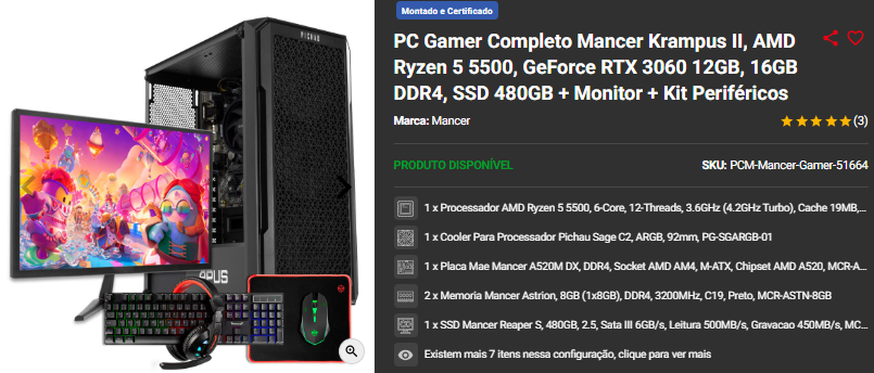 PC Gamer: 3 opções de setup completos na Pichau 4 PC Gamer: 3 opções de setup completos na Pichau Captura de tela 2025 01 30 164742.png