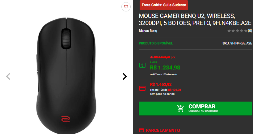 Mouse gamer profissional: 3 opções em promoção no site da Pichau Captura de tela 2025 01 30 165947.png
