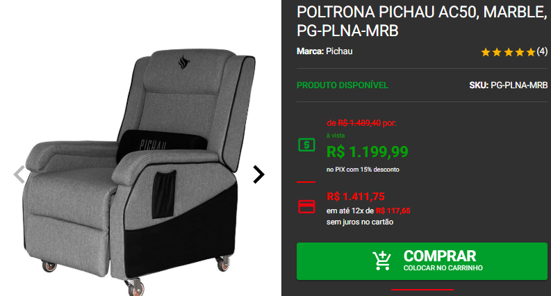 Cadeira Gamer em promoção: 3 opções disponíveis na Pichau 4 Cadeira Gamer em promoção: 3 opções disponíveis na Pichau Captura de tela 2025 01 31 142222.png