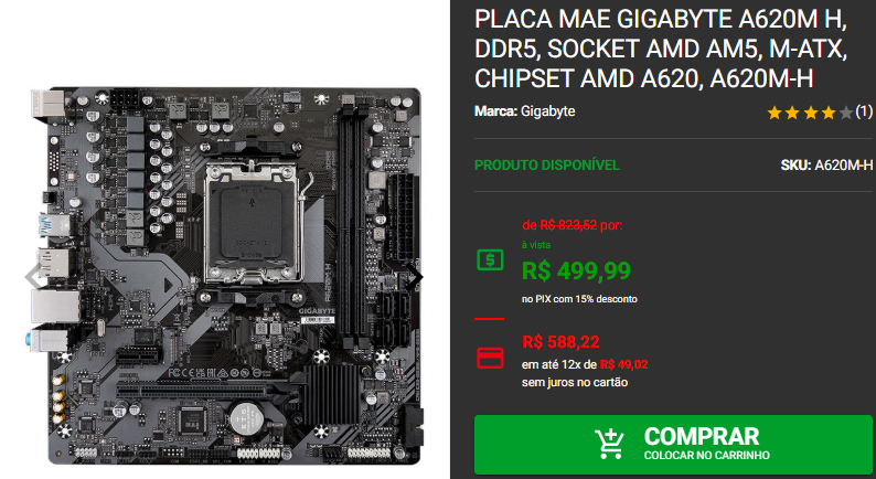 Placa mãe AM5: 3 opções em promoção no site da Pichau 2 Placa mãe AM5: 3 opções em promoção no site da Pichau Captura de tela 2025 01 31 163720.png