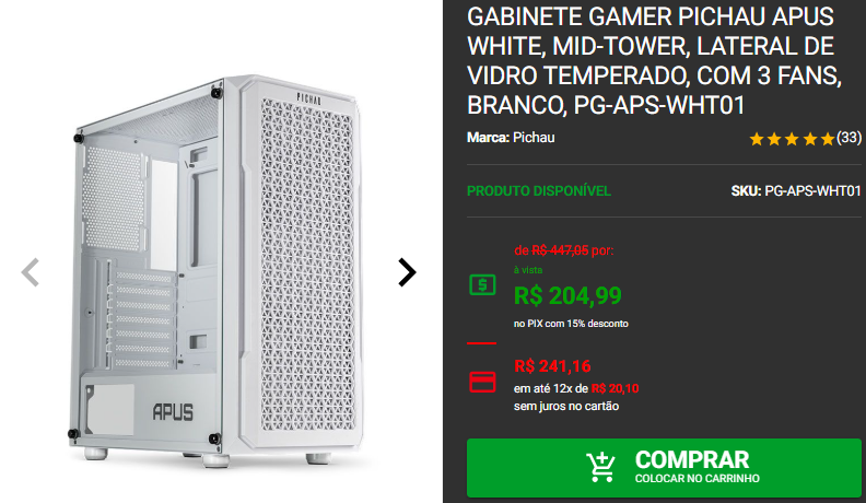 Gabinete Gamer: 3 opções da Pichau em promoção 2 Gabinete Gamer: 3 opções da Pichau em promoção Captura de tela 2025 01 31 171141.png