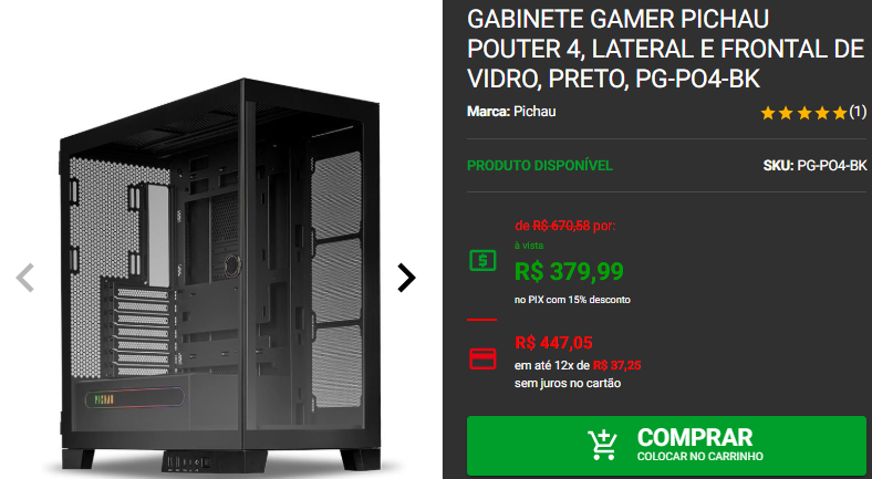 Gabinete Gamer: 3 opções da Pichau em promoção 3 Gabinete Gamer: 3 opções da Pichau em promoção Captura de tela 2025 01 31 171919.png