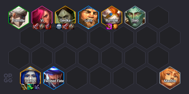 composição Defensor Caitlyn no TFT