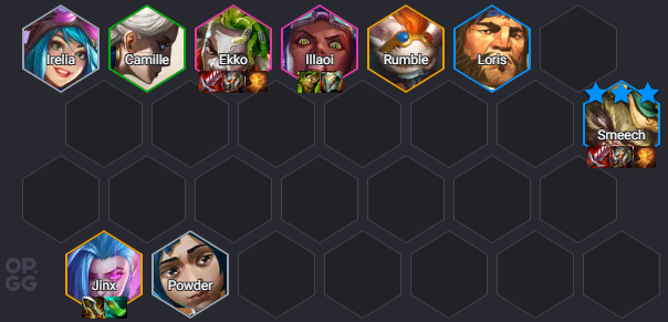 composição Emboscador Smeech de TFT