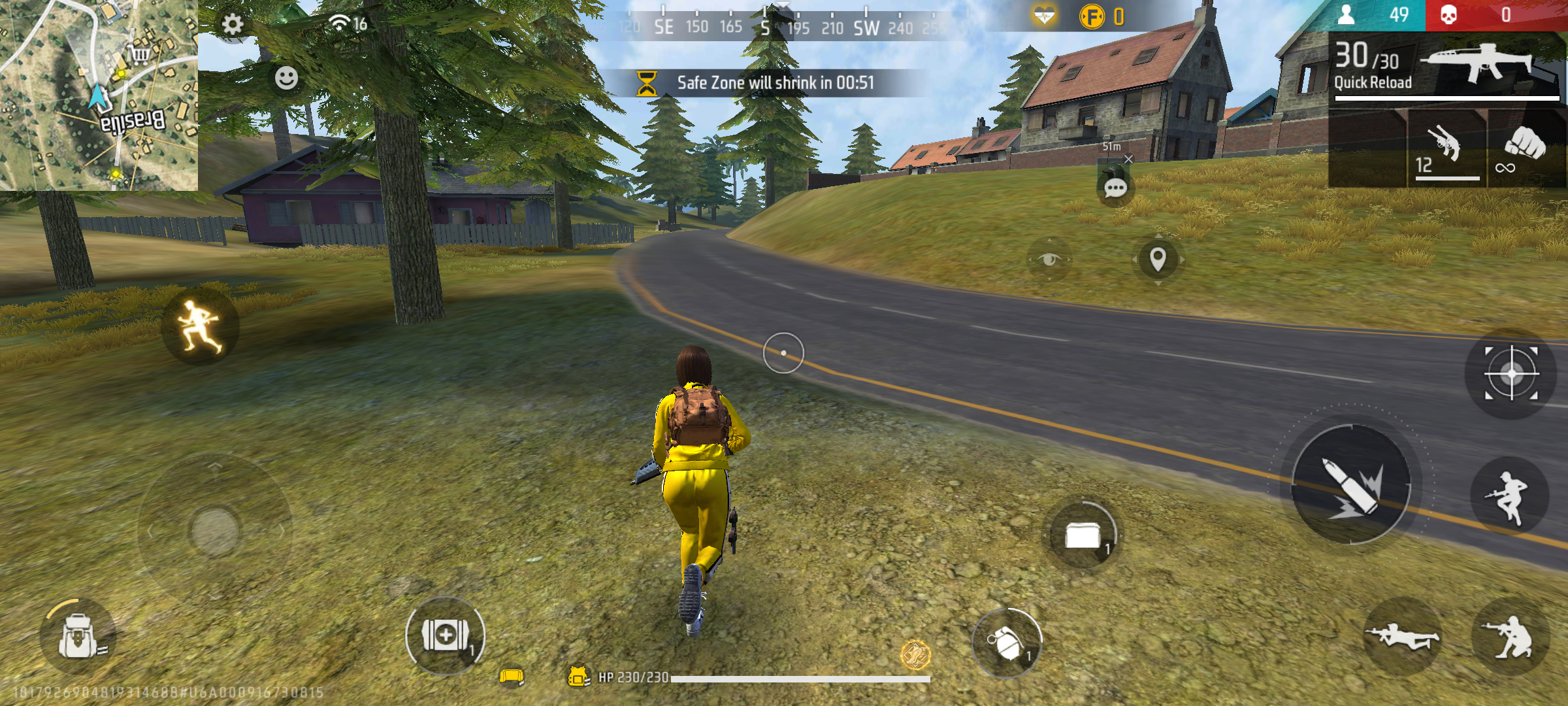 personagem Kelly dentro do Free Fire