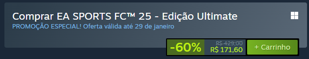 EA FC 25: Veja promoção em jogo no Steam preco ea fc ultimate