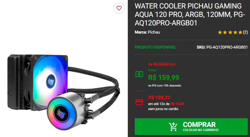 Water Cooler Pichau em promoção: Confira todos os modelos disponíveis 2 Water Cooler Pichau em promoção: Confira todos os modelos disponíveis Captura de tela 2025 02 05 170624.png