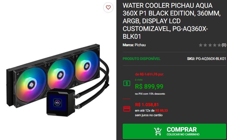 Water Cooler Pichau em promoção: Confira todos os modelos disponíveis 4 Water Cooler Pichau em promoção: Confira todos os modelos disponíveis Captura de tela 2025 02 05 171127.png