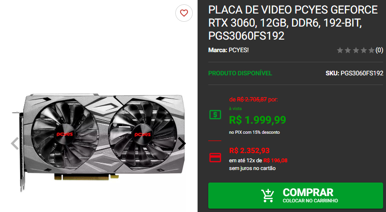 Placa de vídeo NVIDIA: 3 opções em promoção no site da Pichau 3 Placa de vídeo NVIDIA: 3 opções em promoção no site da Pichau Captura de tela 2025 02 06 164305.png
