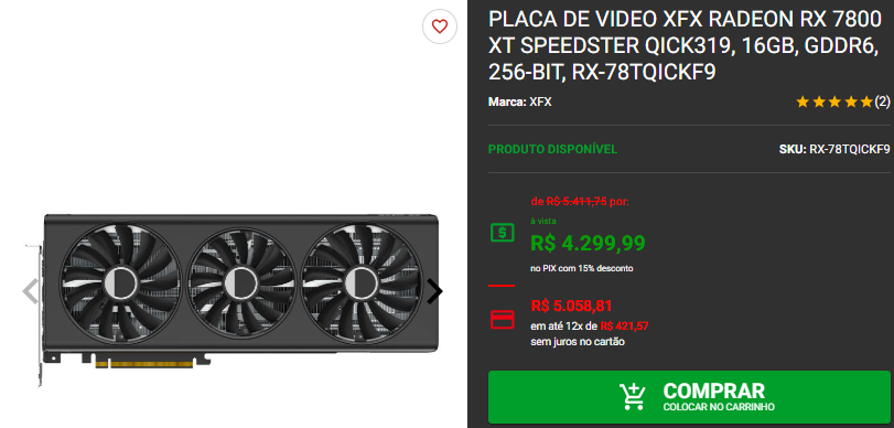 Placa de vídeo em promoção: 3 opções de GPU AMD disponíveis na Pichau 4 Placa de vídeo em promoção: 3 opções de GPU AMD disponíveis na Pichau Captura de tela 2025 02 10 153000.png
