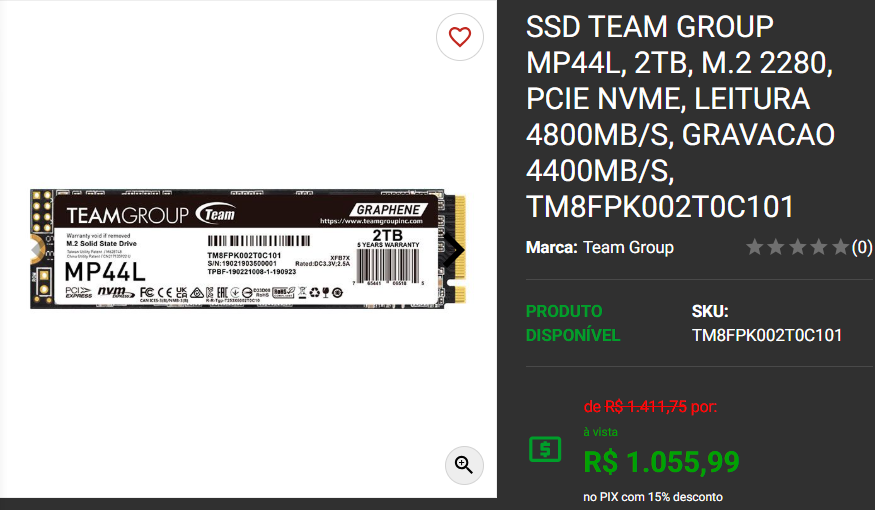 SSD em promoção: 3 opções de diferentes características na Pichau Captura de tela 2025 02 19 164727.png