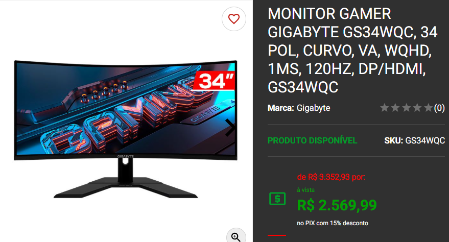 Monitor Gamer em promoção: 3 opções disponíveis na Pichau 4 Monitor Gamer em promoção: 3 opções disponíveis na Pichau Captura de tela 2025 02 19 171208.png