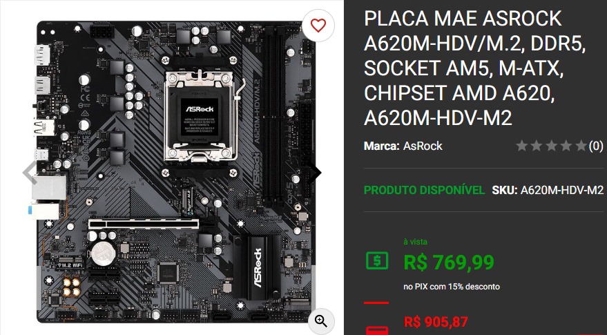 Placa mãe em promoção: 3 opções disponíveis na Pichau 2 Placa mãe em promoção: 3 opções disponíveis na Pichau Captura de tela 2025 02 19 180014.png