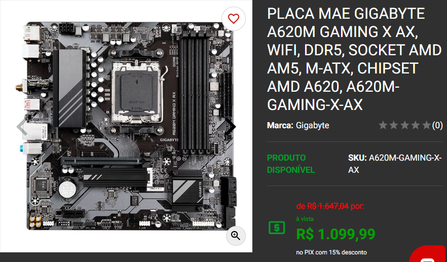 Placa mãe em promoção: 3 opções disponíveis na Pichau 3 Placa mãe em promoção: 3 opções disponíveis na Pichau Captura de tela 2025 02 19 180122.png