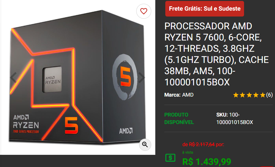 Processador AMD: 3 opções de CPU em promoção no site da Pichau 2 Processador AMD: 3 opções de CPU em promoção no site da Pichau Captura de tela 2025 02 25 162019.png